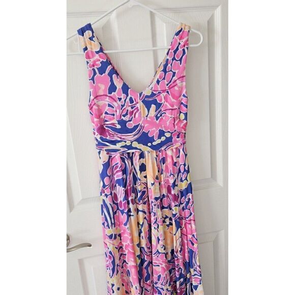 Lilly Pulitzer Sloane Midi Dress Catch and Release Size S - Picture 6 of 10